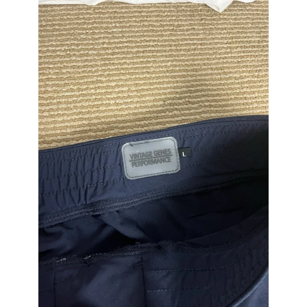 Vintage Genes Men's Performance Stretch Fit Pants Size L Dark Blue Navy